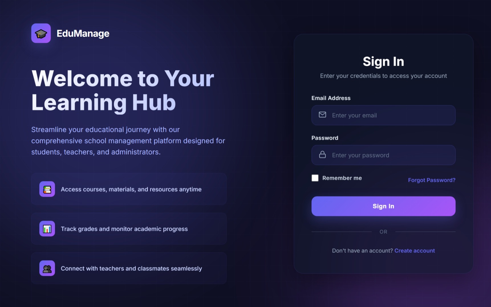 Gallery image for School Web Application